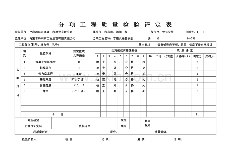 分-项-工-程-质-量-检-验-评-定-表.doc_第1页