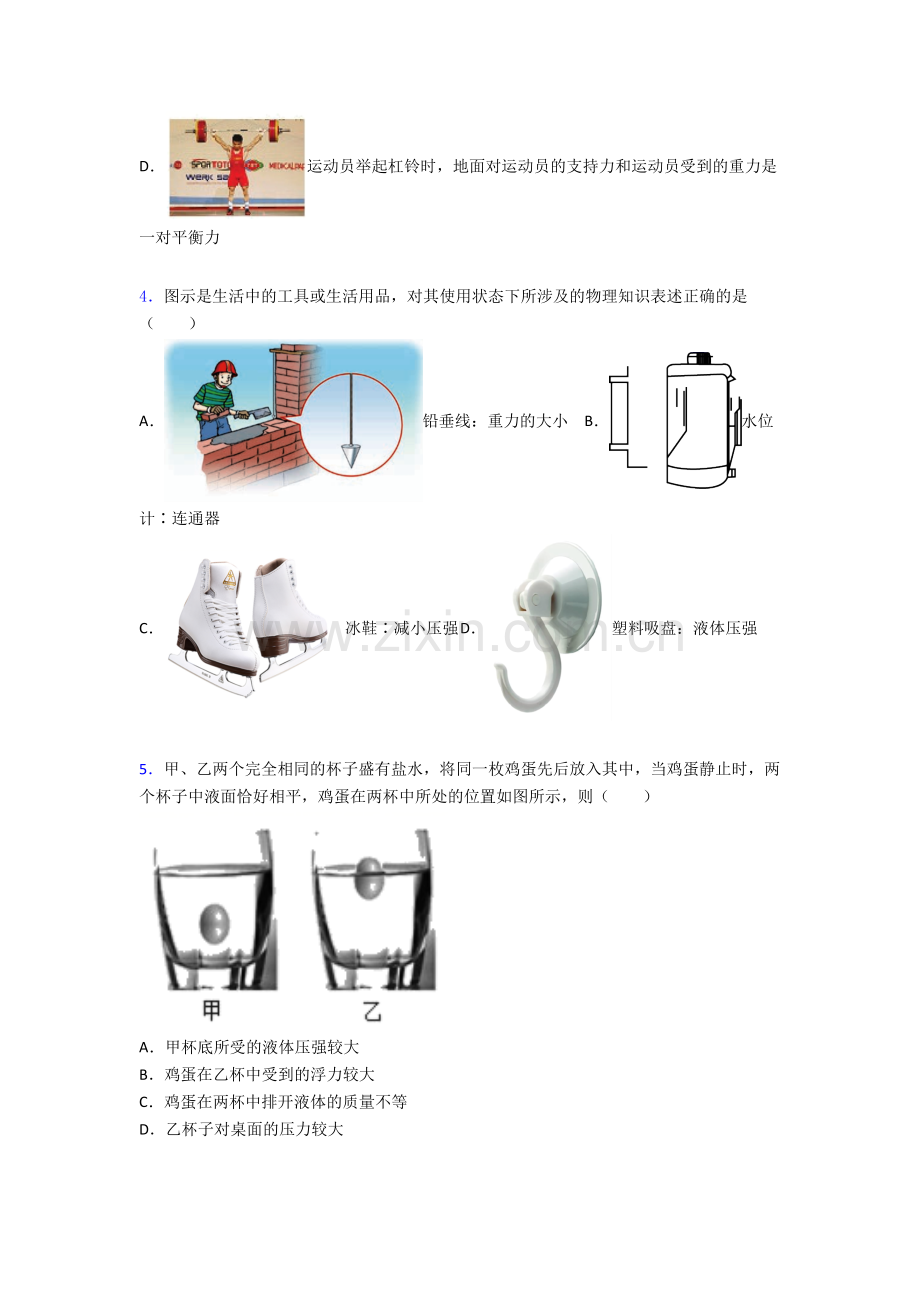 物理初中人教版八年级下册期末专题资料题目优质解析.doc_第2页