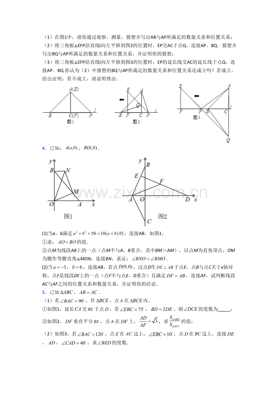 八年级上学期压轴题强化数学综合试卷附解析(一)[001].doc_第2页