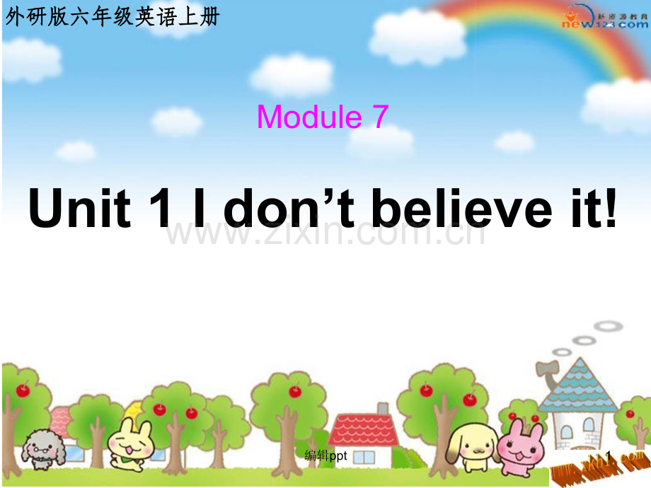 外研版小学六年级英语上册Unit1Idon’tbeliev.ppt_第1页