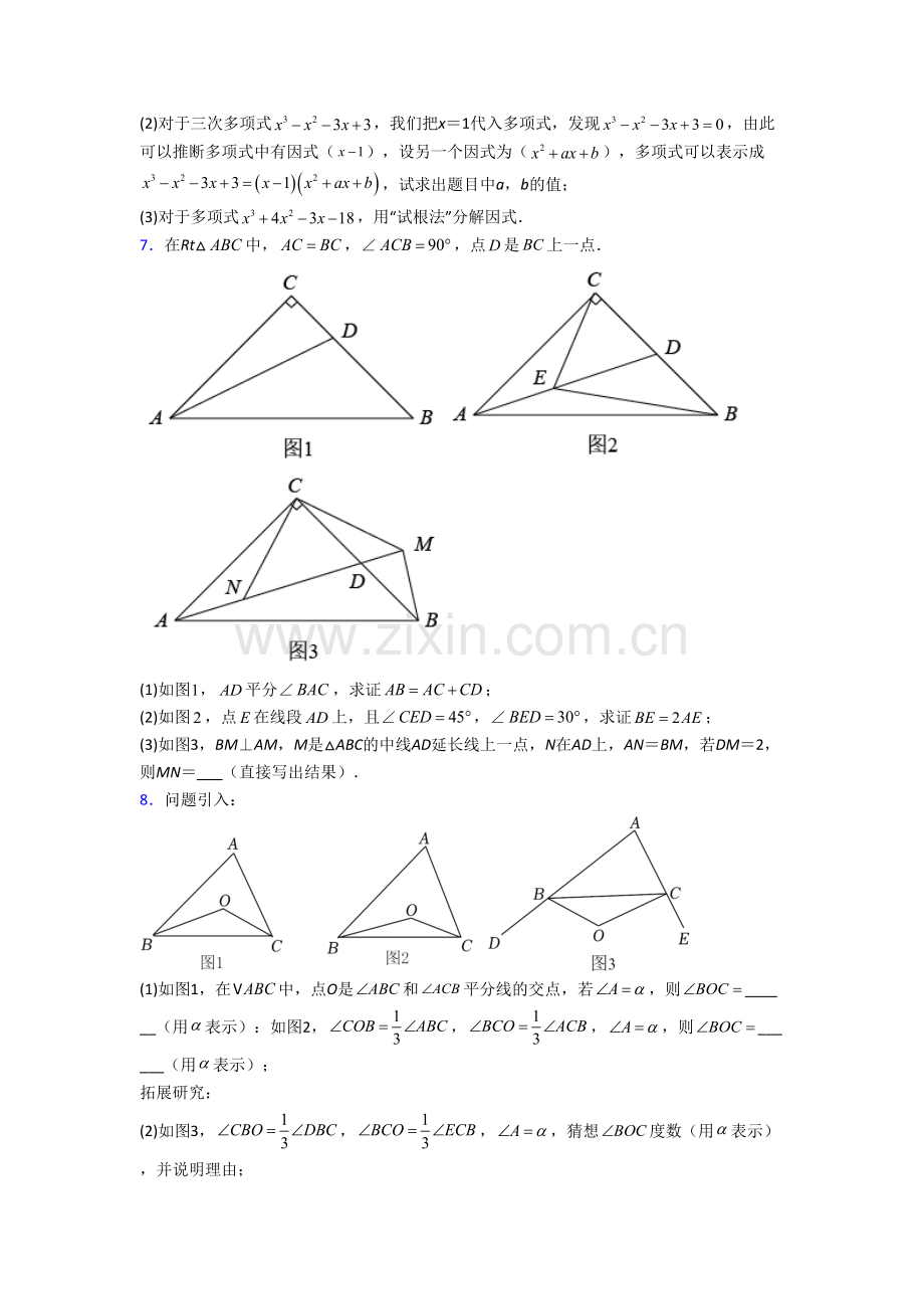 八年级数学上册压轴题质量检测试卷.doc_第3页