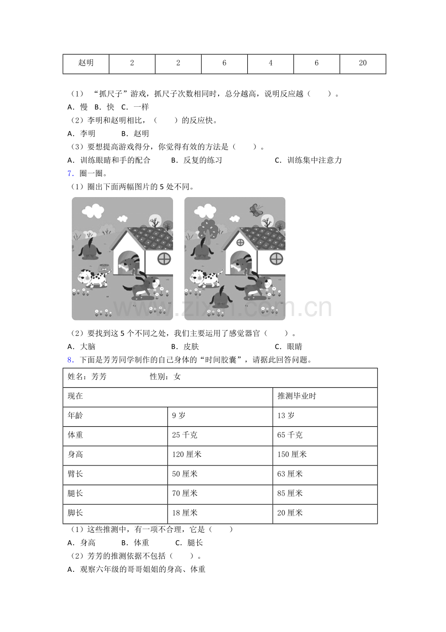 科学二年级下册期末实验复习试卷达标训练题(Word版含答案).doc_第3页