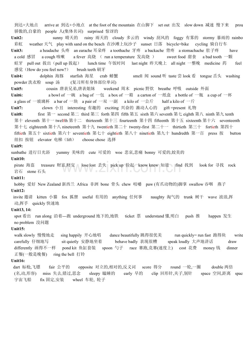 剑桥少儿英语二级(重点单词、句型).doc_第2页