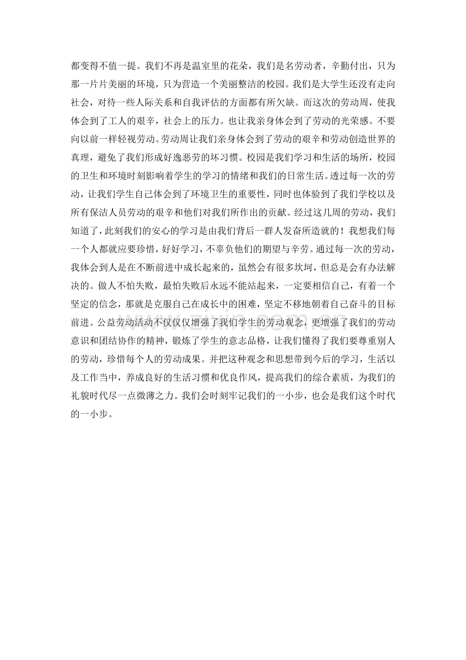 公益劳动心得.docx_第2页