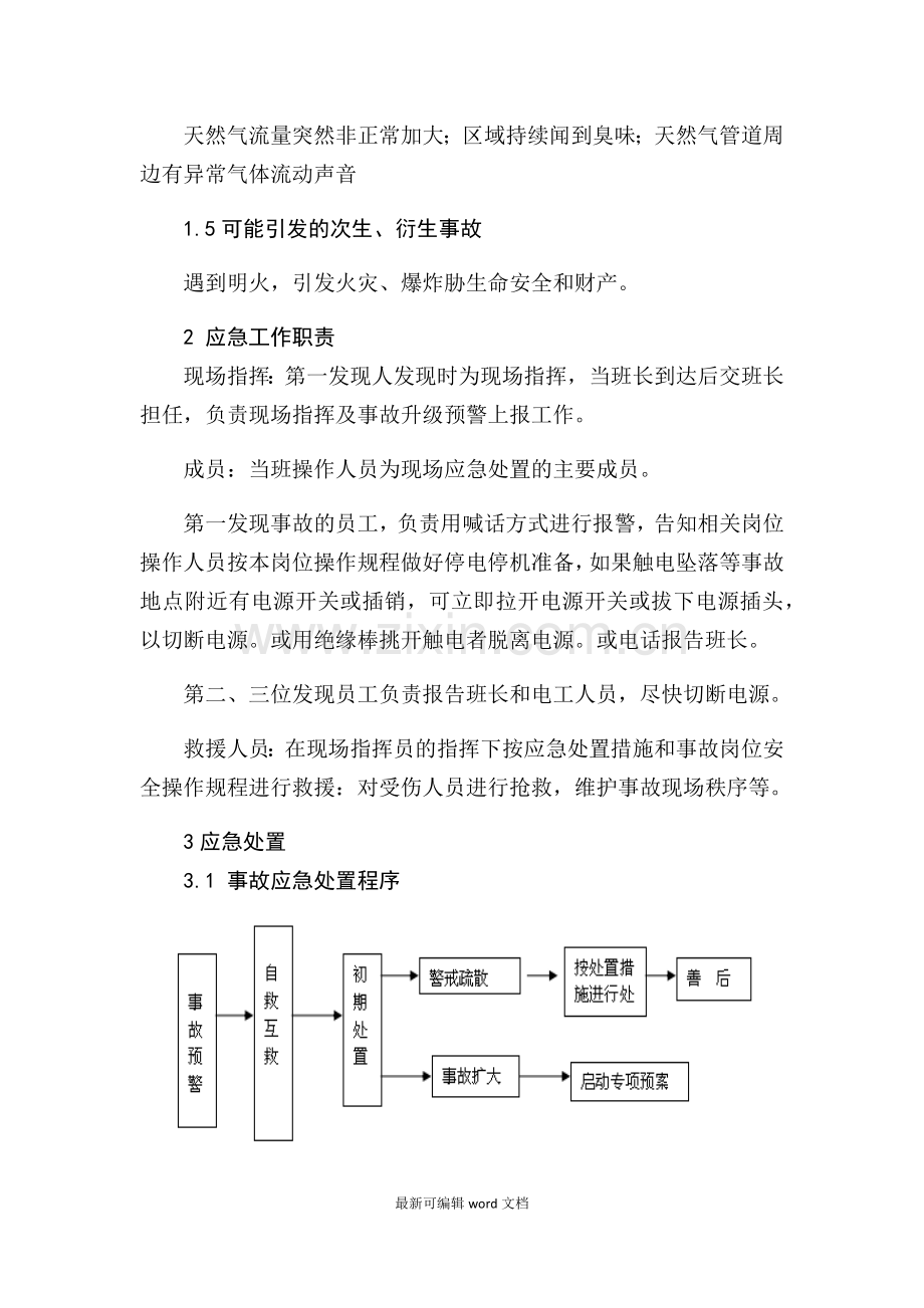 天然气泄漏事故现场应急处置方案.doc_第2页