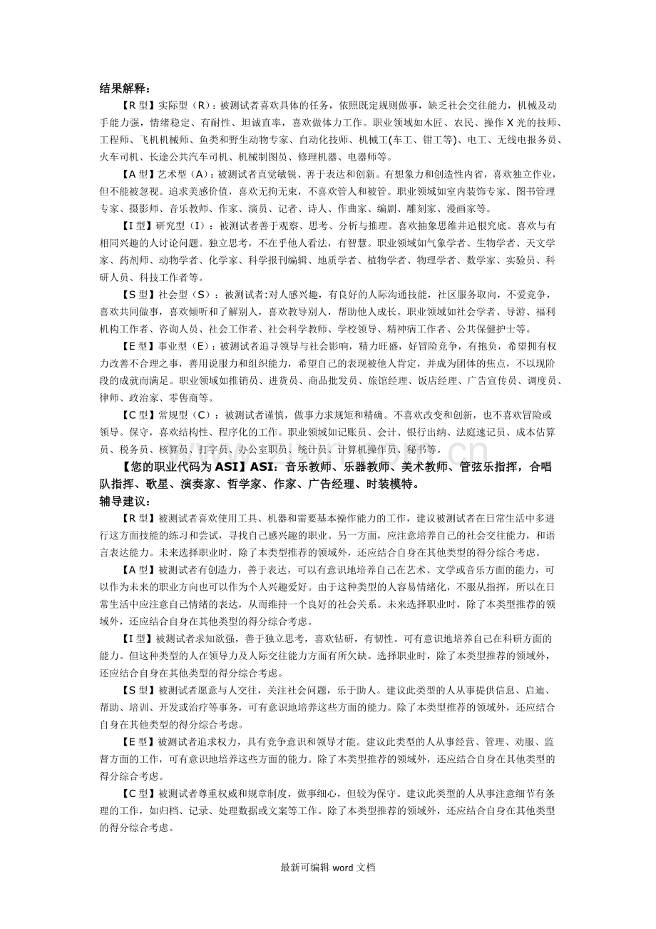 霍兰德职业生涯规划.doc_第1页