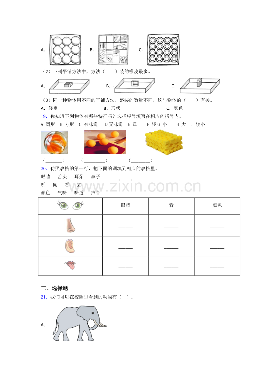 一年级期末试卷综合测试卷(word含答案).doc_第3页