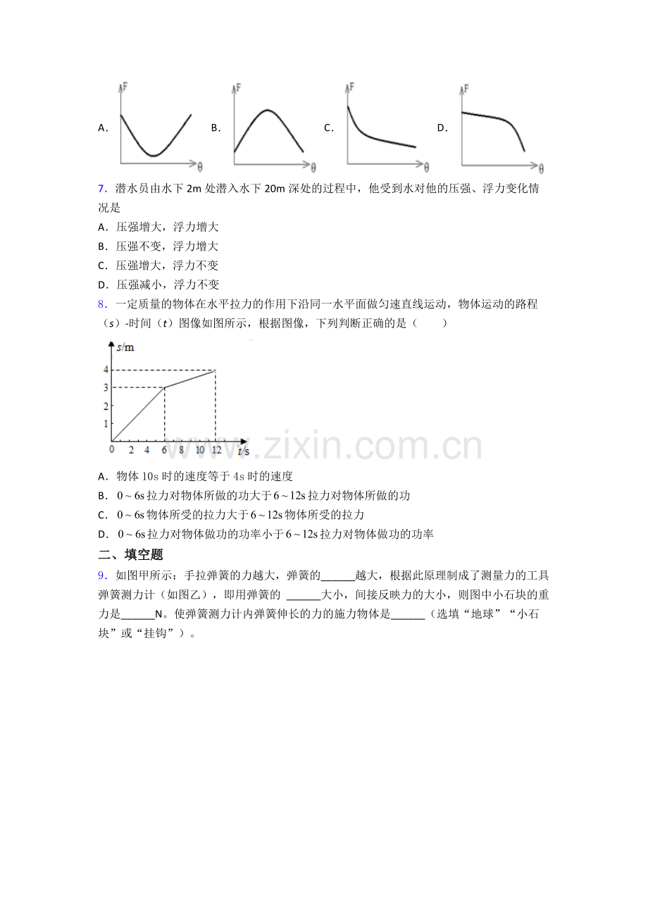 初中人教版八年级下册期末物理测试真题经典解析.doc_第2页