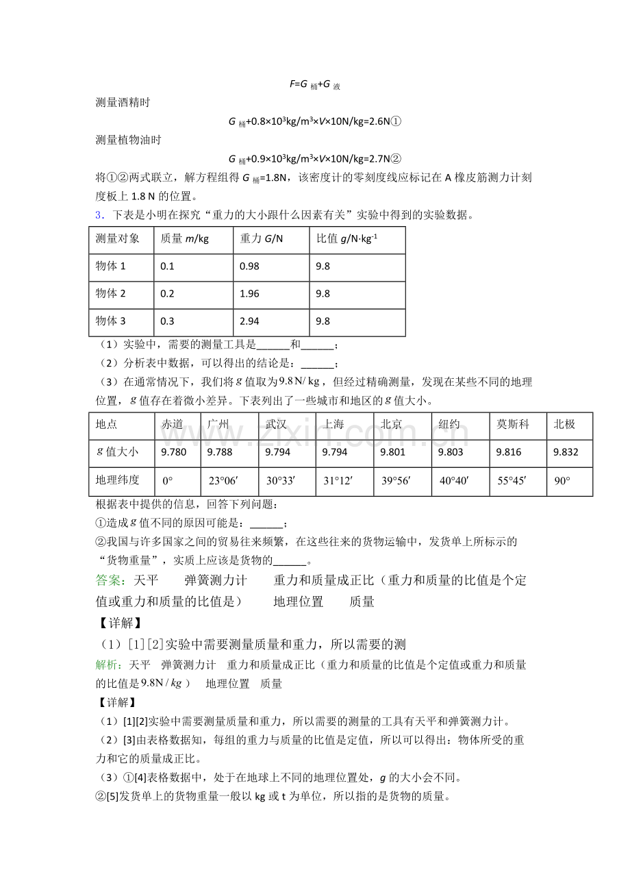 人教版部编版八年级下册物理实验题试卷(提升篇)(Word版含解析).doc_第3页