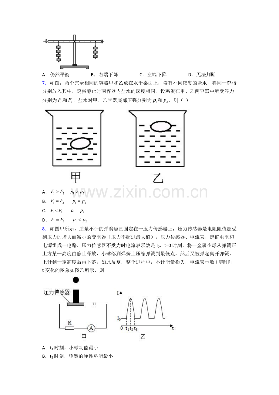 初中人教版八年级下册期末物理专题资料试卷优质.doc_第2页