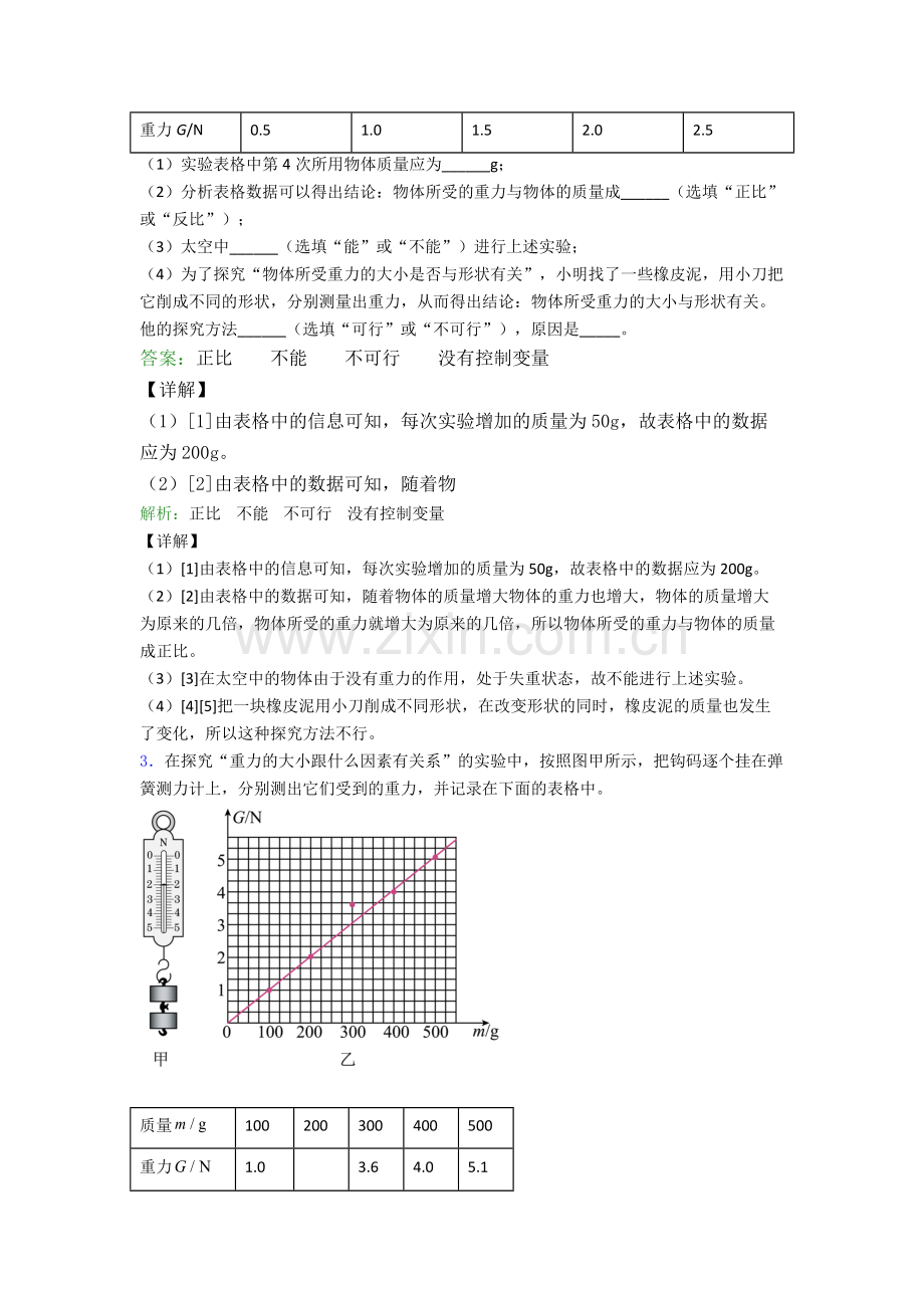 人教版物理八年级下册物理实验题试卷专题练习(word版.doc_第2页