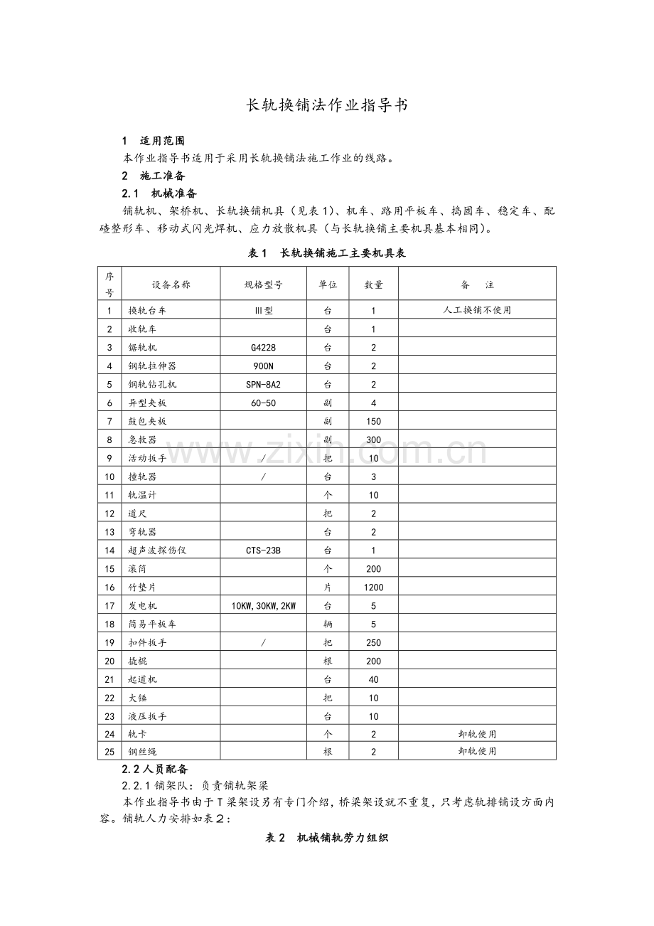 长轨换铺法作业指导书.doc_第1页