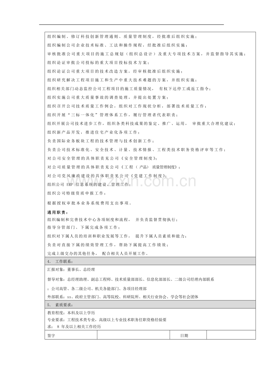 国有企业总工程师、副总经理(技术总监)岗位职责模版模版.docx_第2页