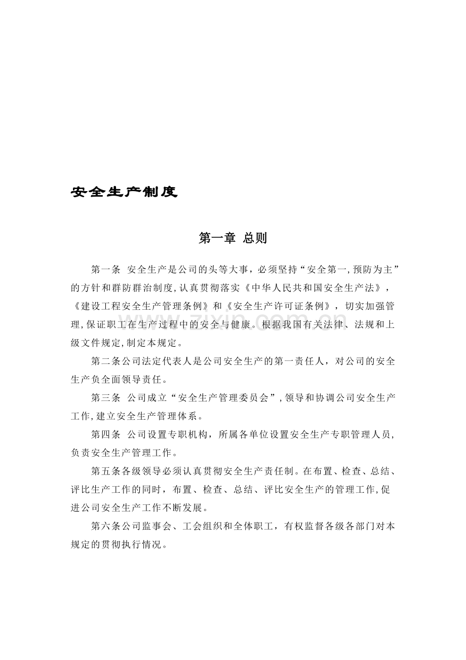 公司安全生产管理制度规定好.doc_第1页