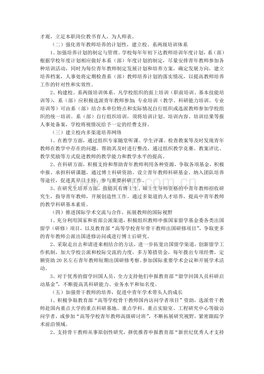 人文科技学院青年教师培养实施办法模版.docx_第3页