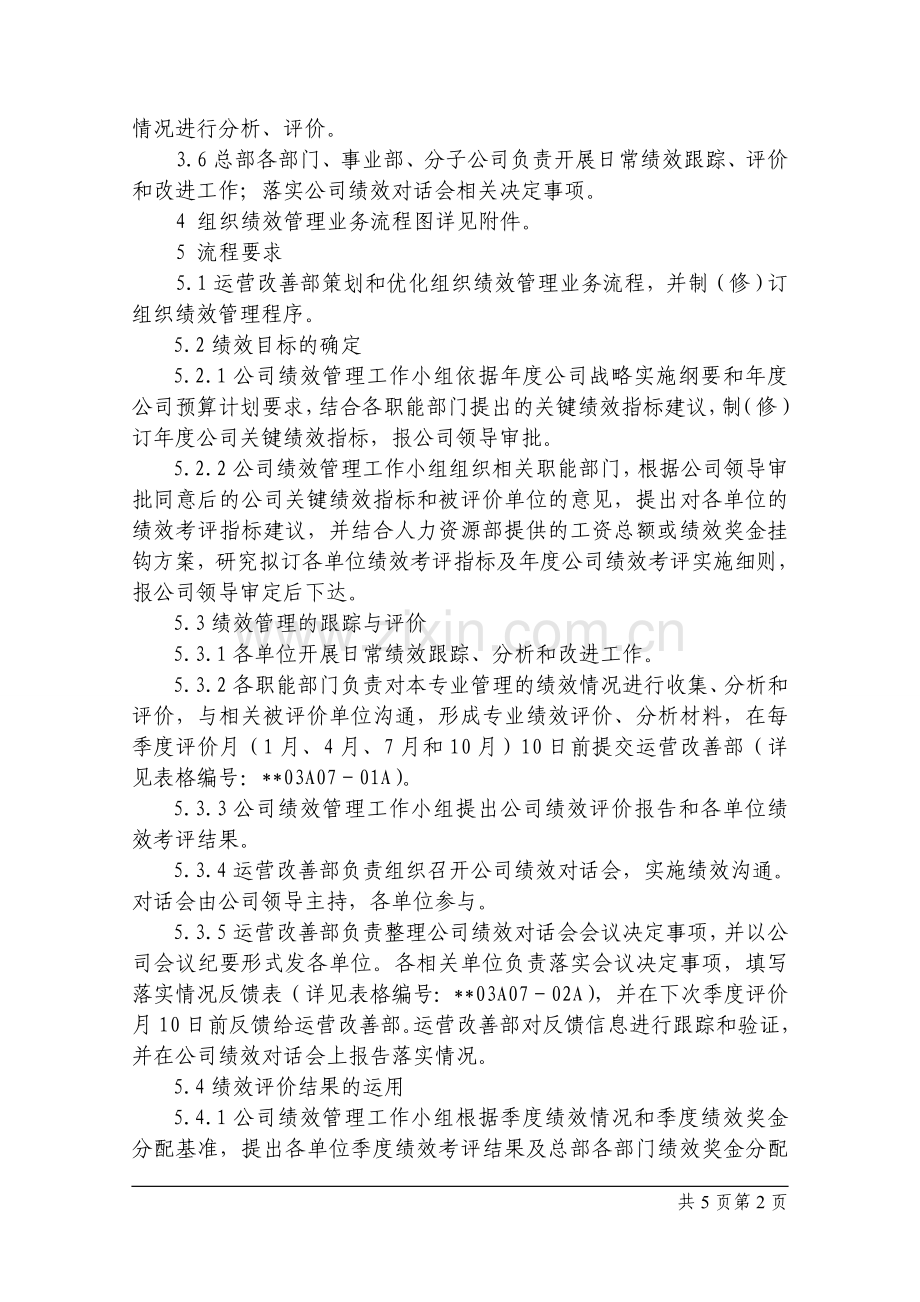 钢铁公司组织绩效管理程序模版.doc_第2页