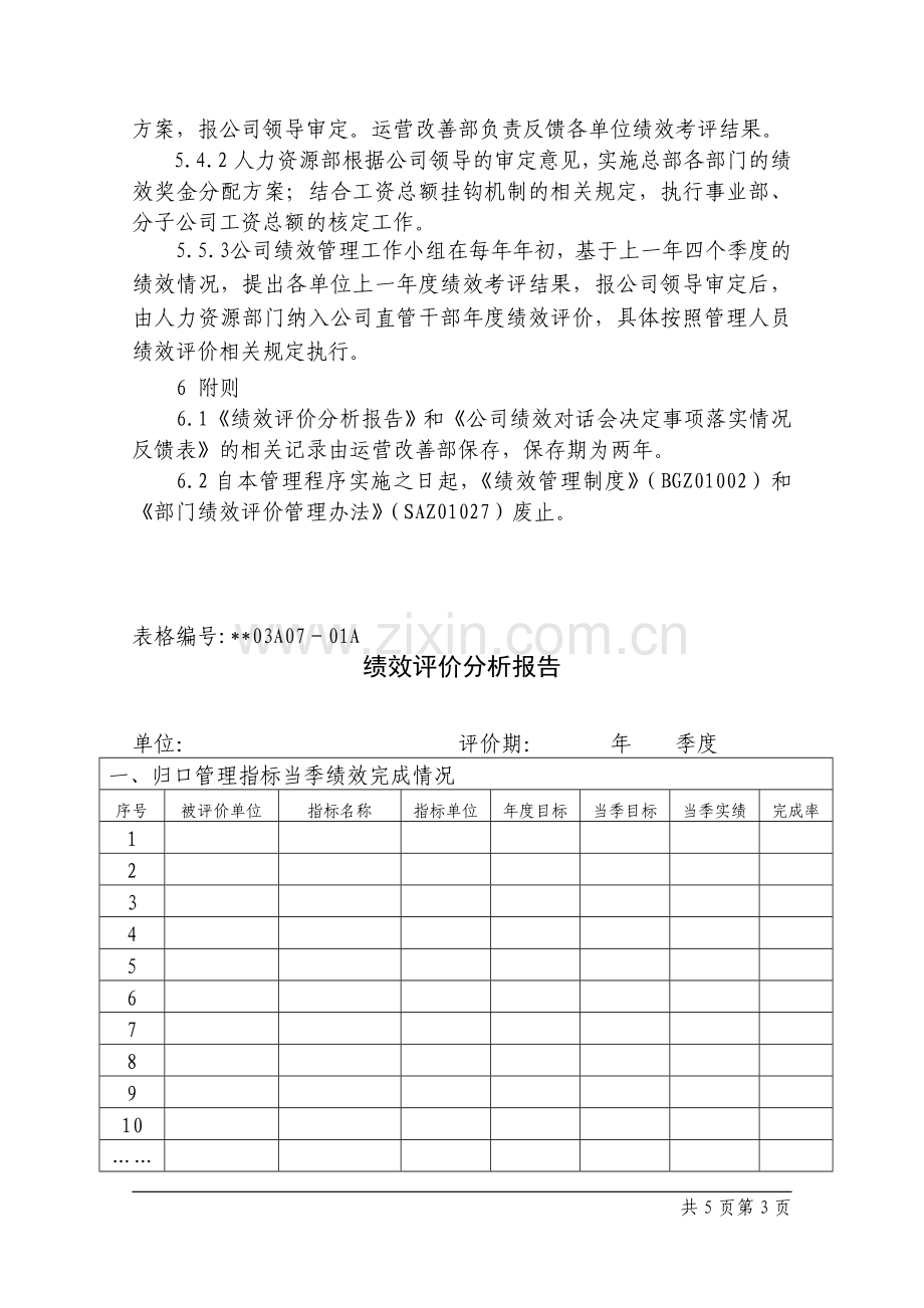 钢铁公司组织绩效管理程序模版.doc_第3页