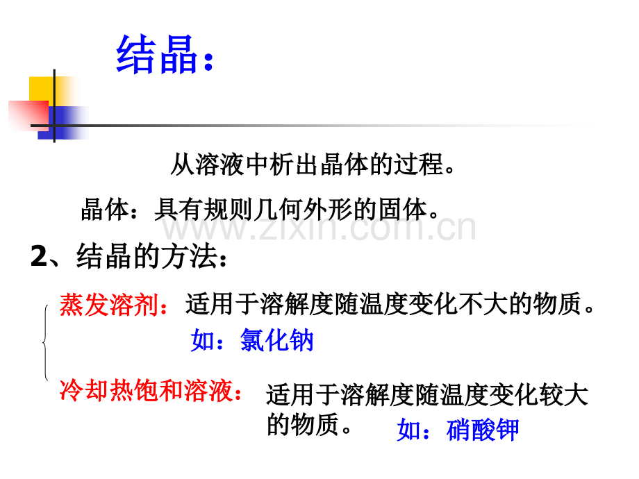 沪教版九年级化学下册6物质的溶解性3结晶.ppt_第2页