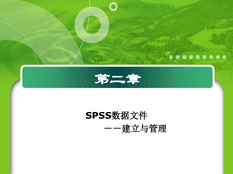 第二章-SPSS数据文件的建立和管理.ppt_第1页