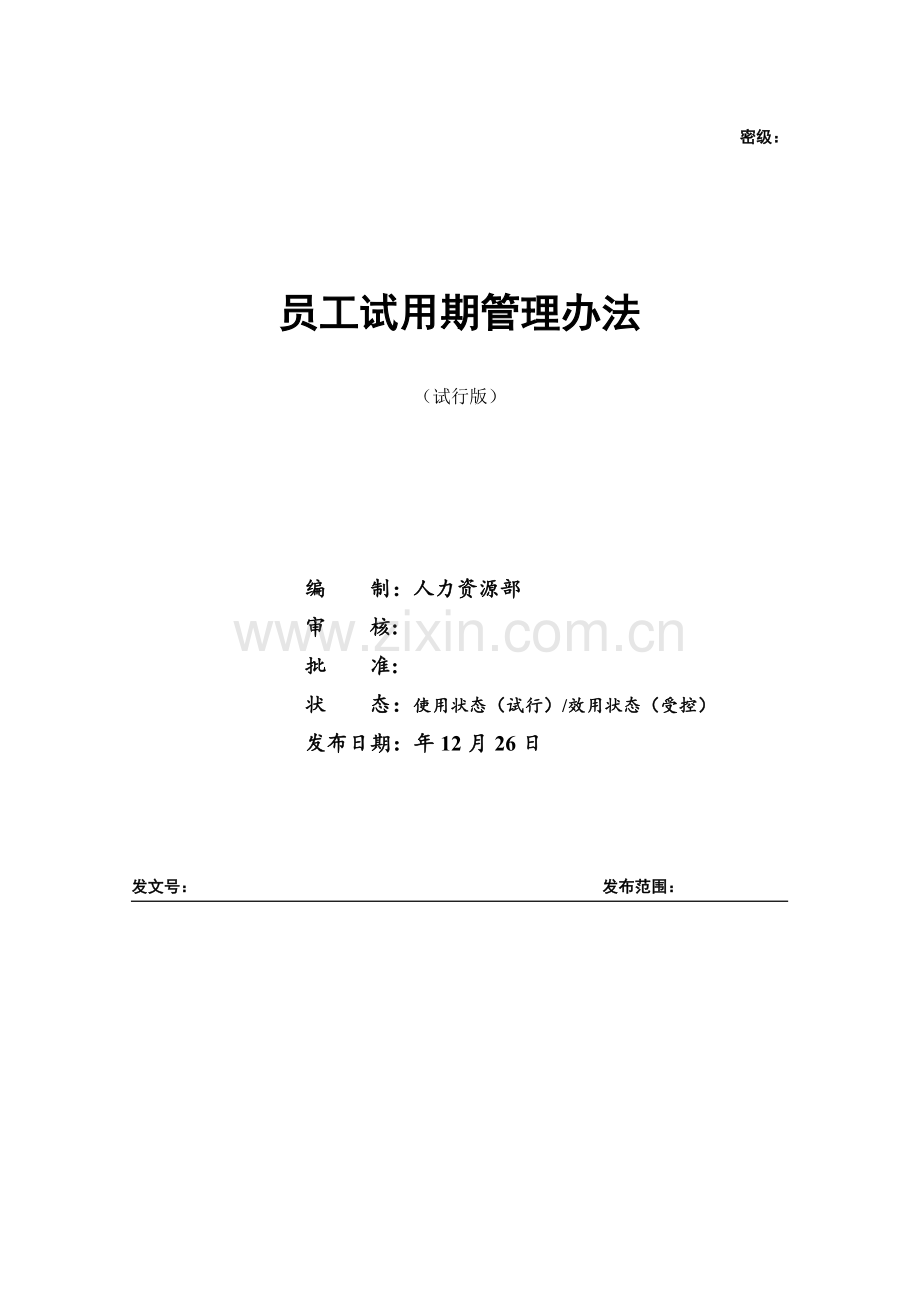 科技公司科技公司员工试用期管理办法(试行版).docx_第1页