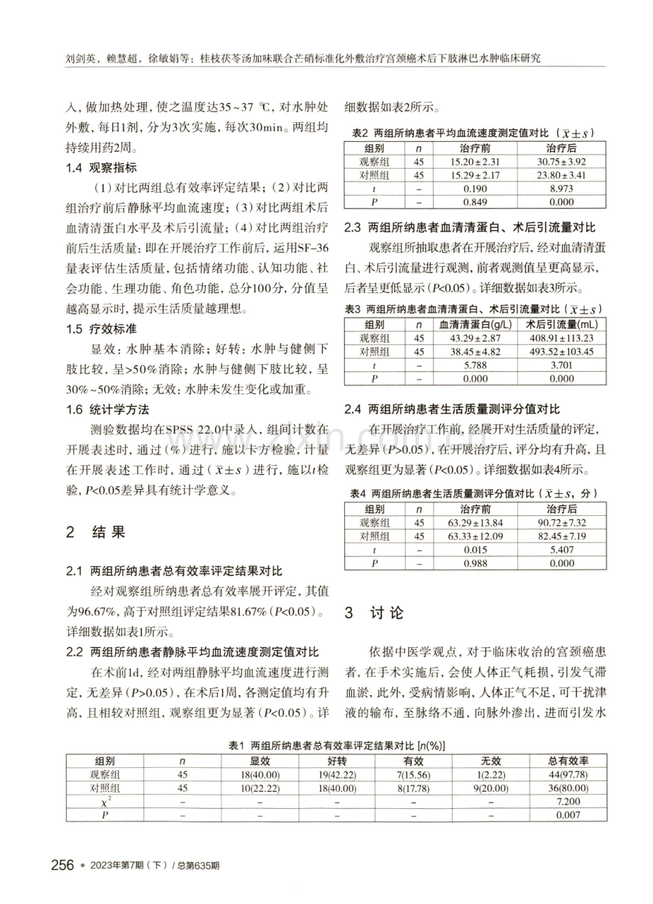 桂枝茯苓汤加味联合芒硝标准化外敷治疗宫颈癌术后下肢淋巴水肿临床研究.pdf_第3页