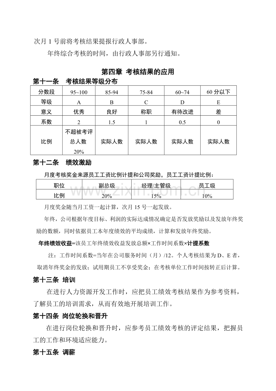 公司制度管理-员工绩效考核管理办法1.doc_第3页