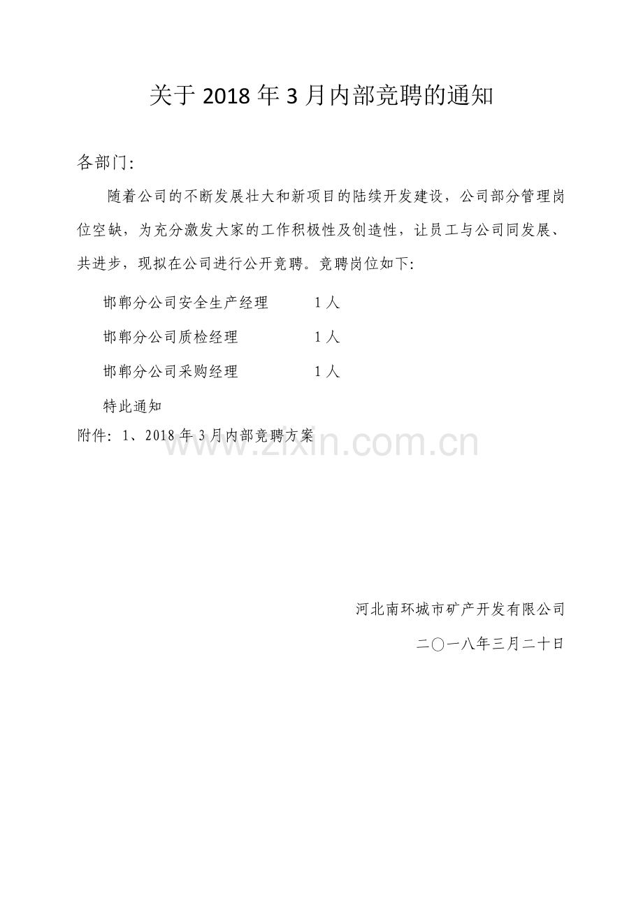 公司内部竞聘活动方案.doc_第1页