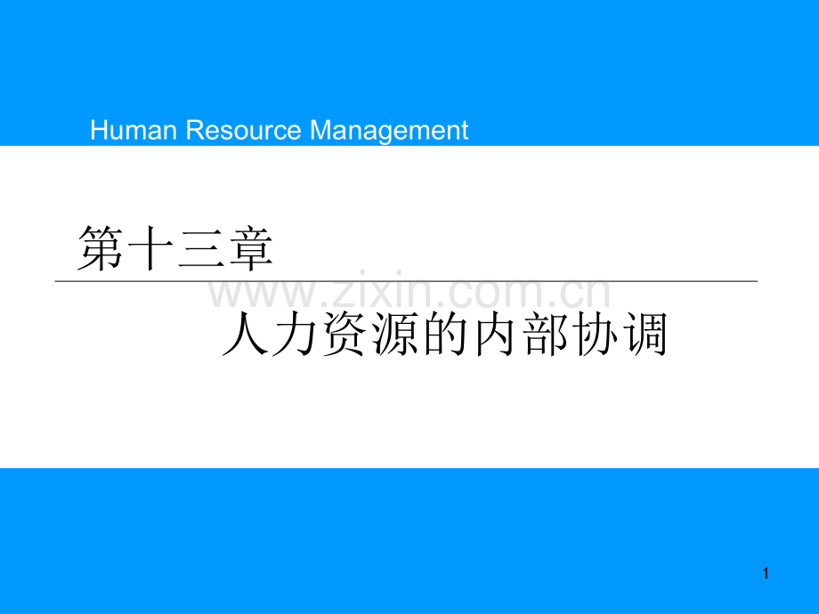 第十三章人力资源的内部协调重点.ppt_第1页