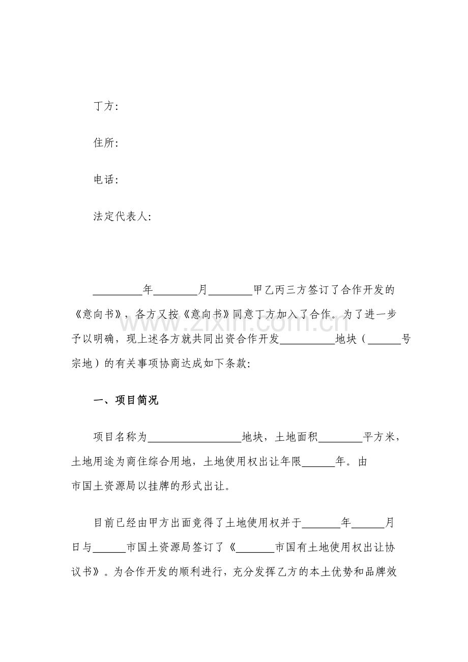 共同出资合作开发地块协议书.doc_第2页