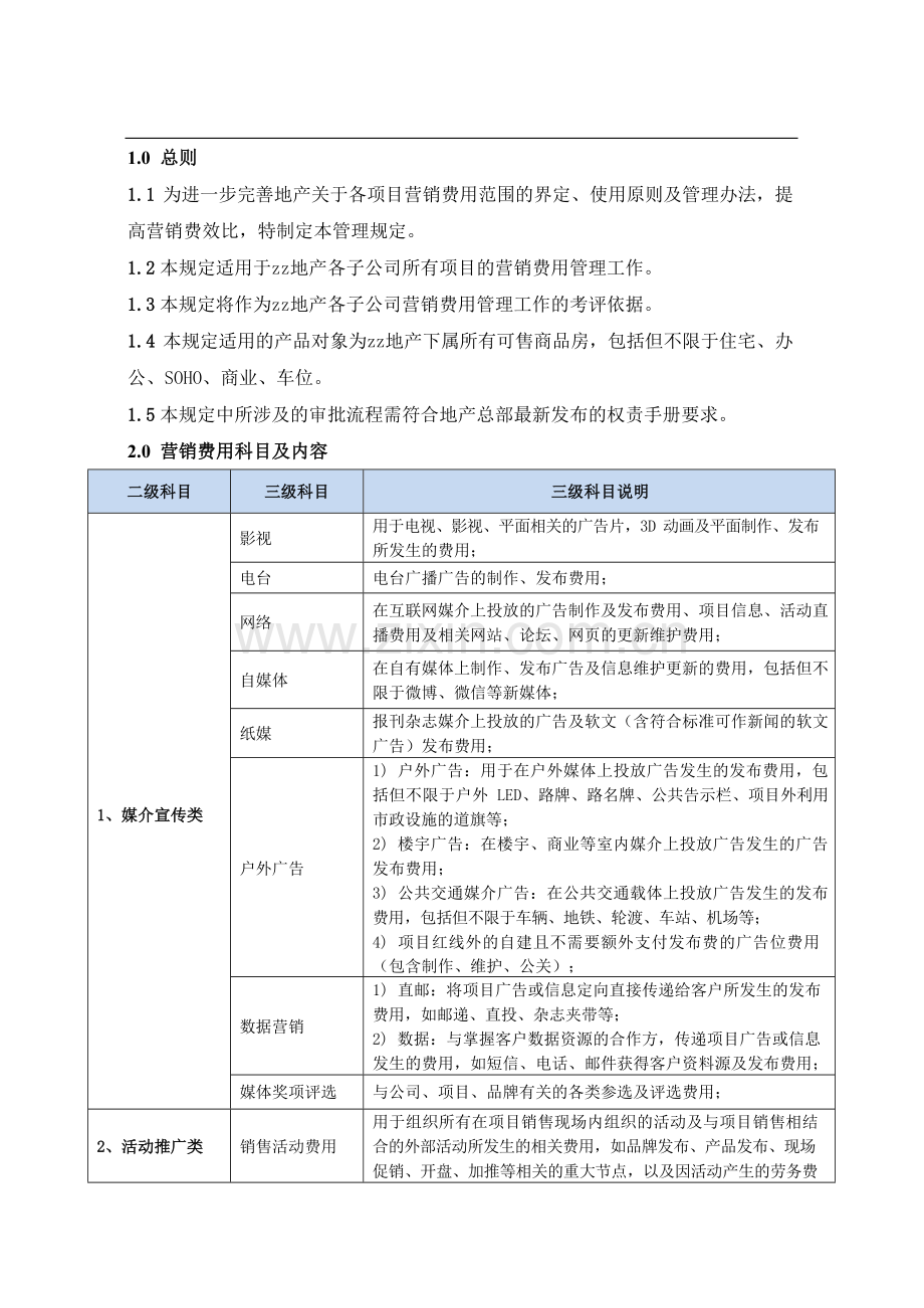 房地产公司营销费用管理规定模版.docx_第2页