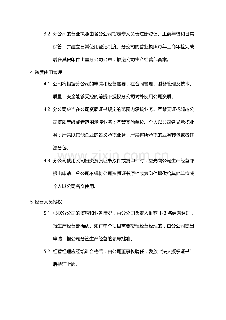 国有企业异地分公司生产管理办法模版.docx_第2页