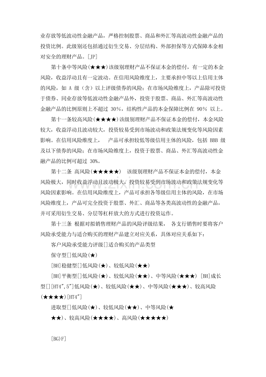 银行理财产品风险评级管理办法.docx_第2页