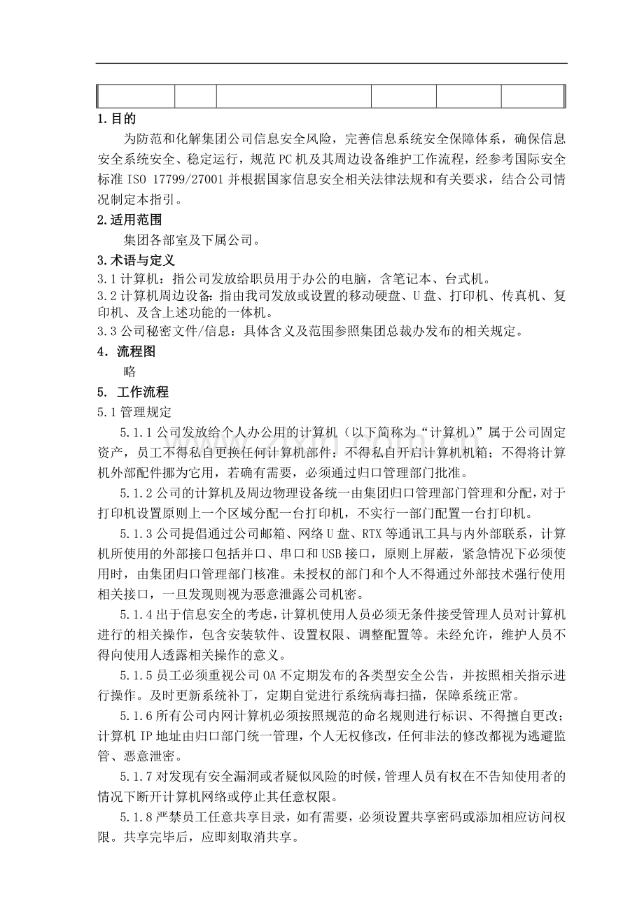 房地产公司PC机与周边设备维护管理作业指引模版.doc_第2页