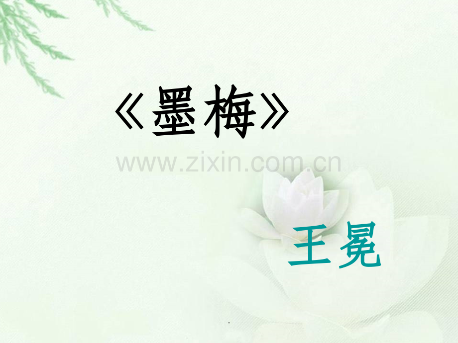 《古诗两首—墨梅》.ppt_第1页