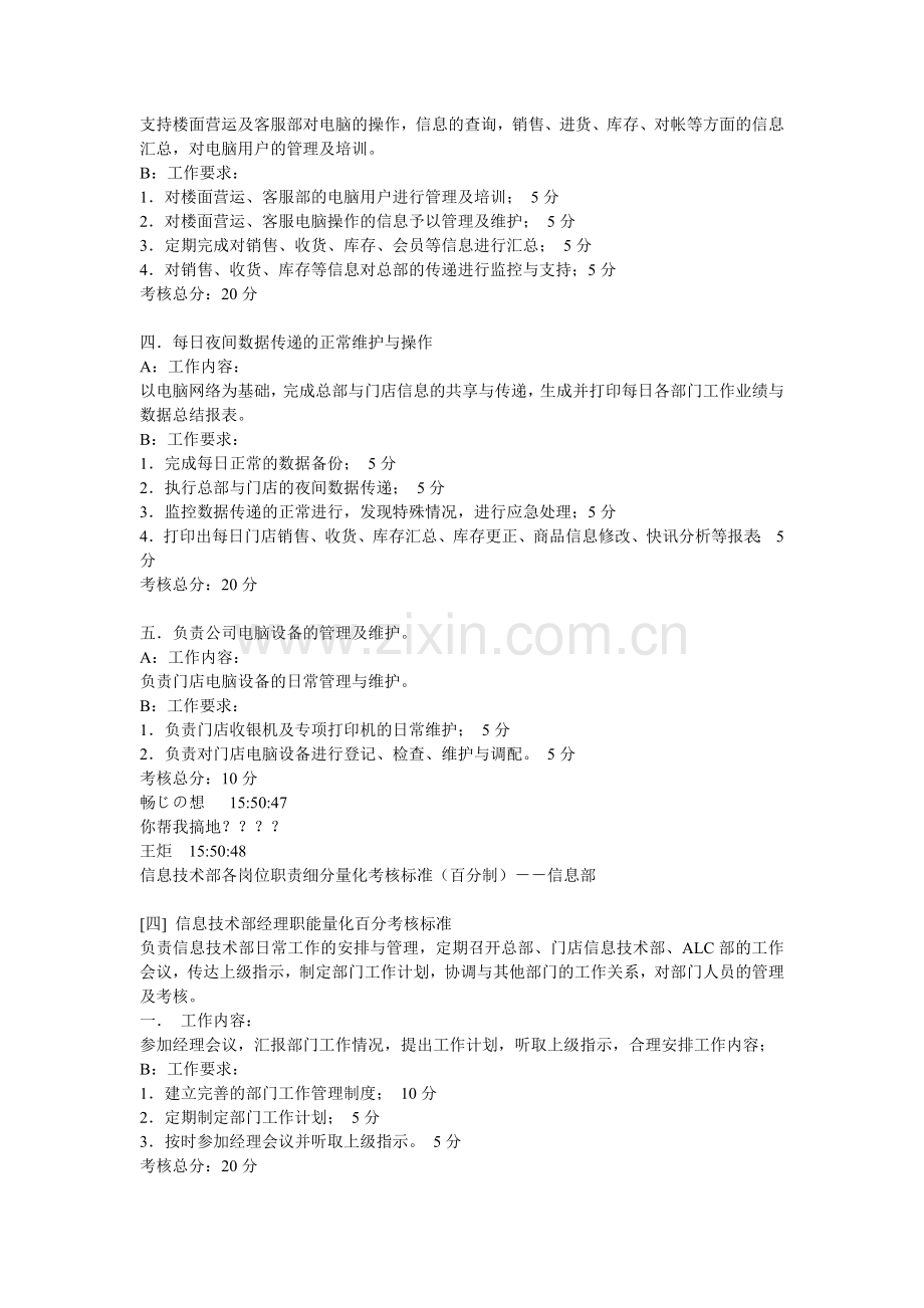 信息技术部各岗位职责细分量化考核标准..doc_第2页