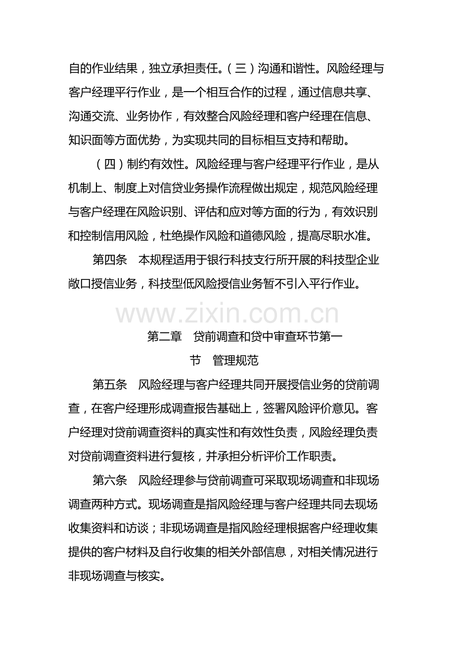 银行科技支行风险经理平行作业操作规程模版.docx_第2页