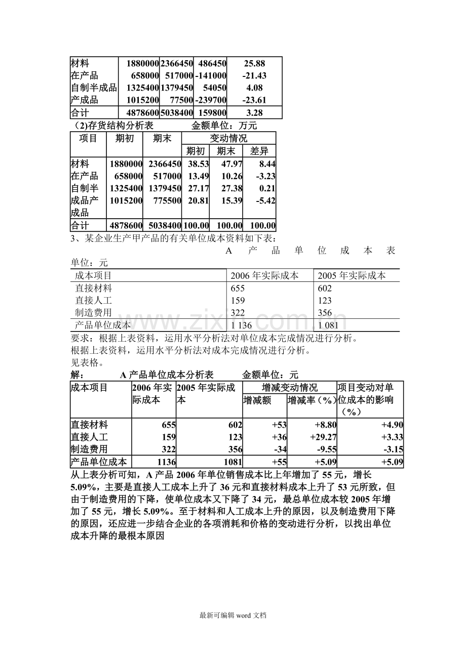 财务报表分析复习题--大题答案.doc_第2页