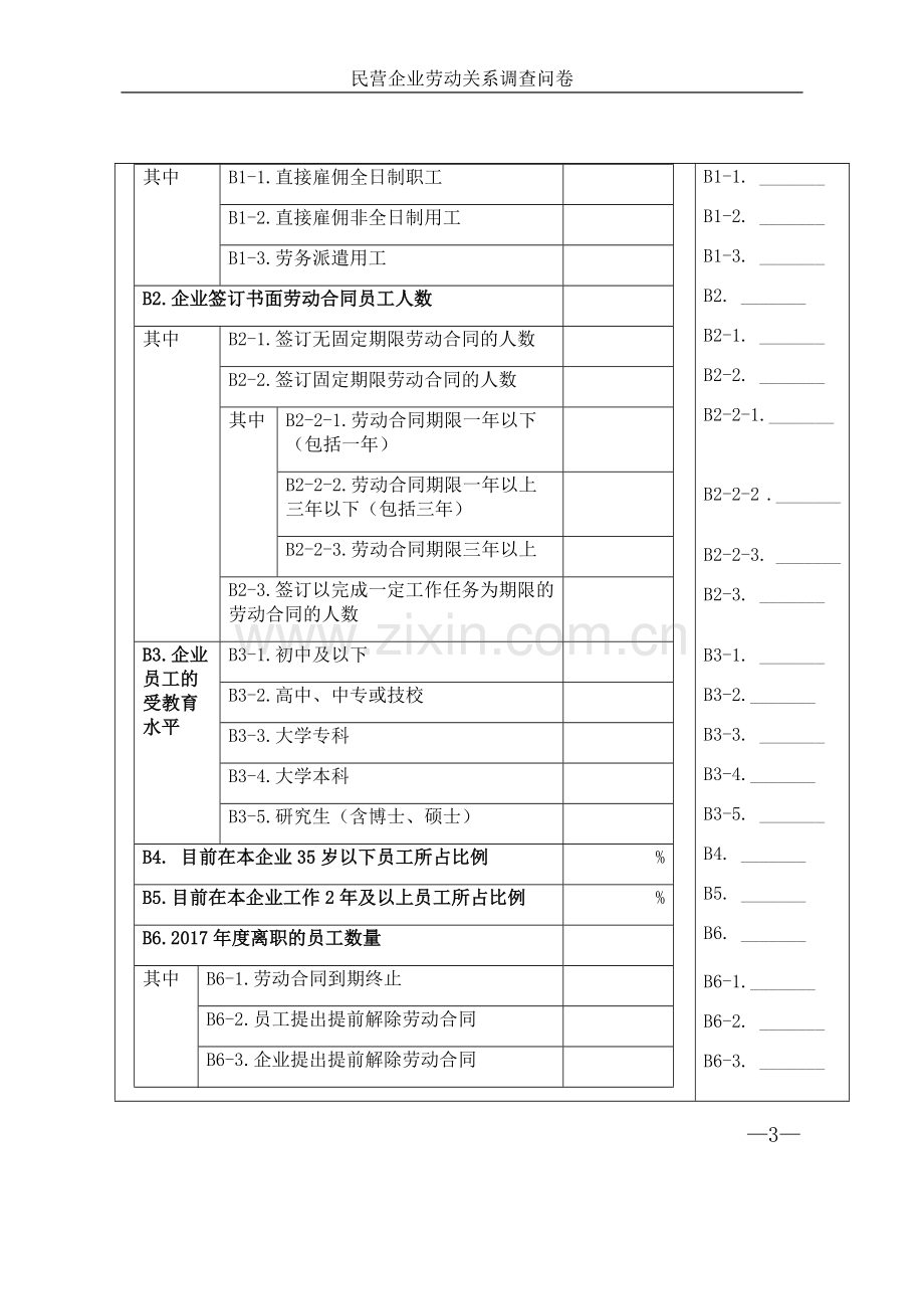 民营企业劳动关系调查问卷模版.doc_第3页