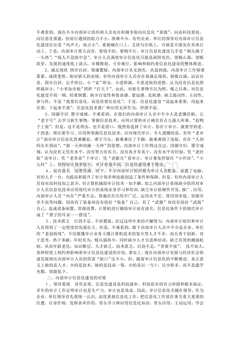 内部审计信息化建设存在的问题与对策.doc_第2页