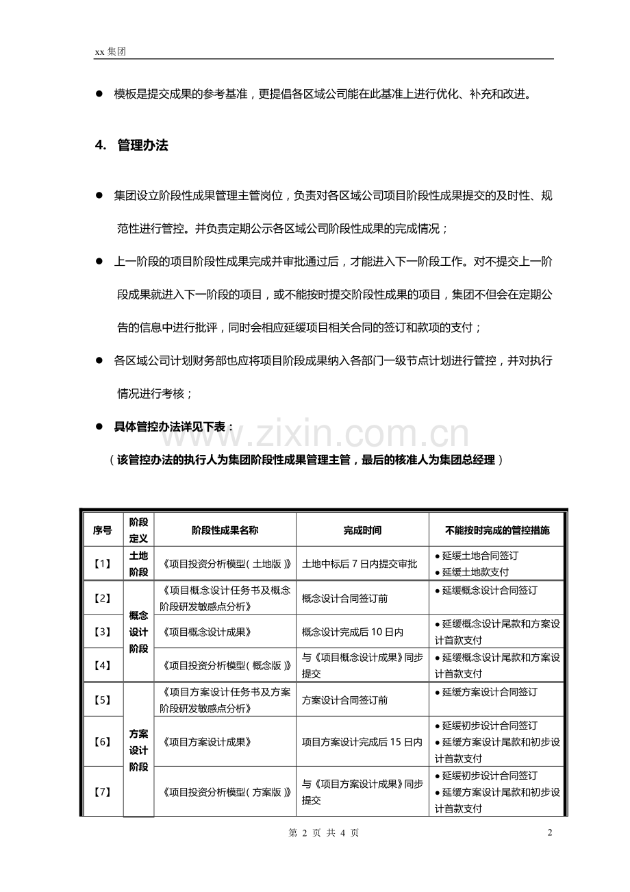 房地产公司项目阶段性成果管理办法.doc_第2页