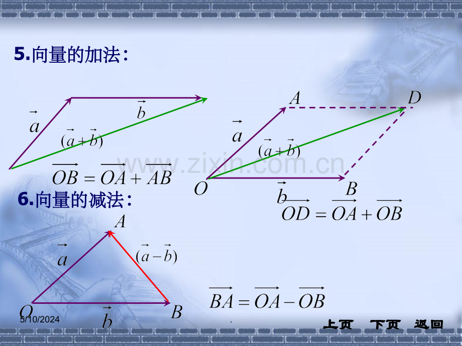 人教A版高中数学必修四第二章-平面向量-复习-(共30张).ppt_第3页