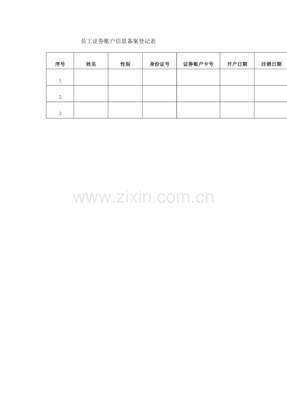 资本投资有限公司员工证券账户信息备案管理办法模版.doc_第3页