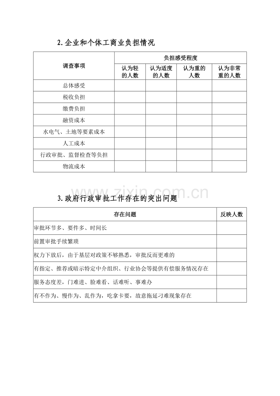 营商化境调查问卷模版模版.doc_第2页