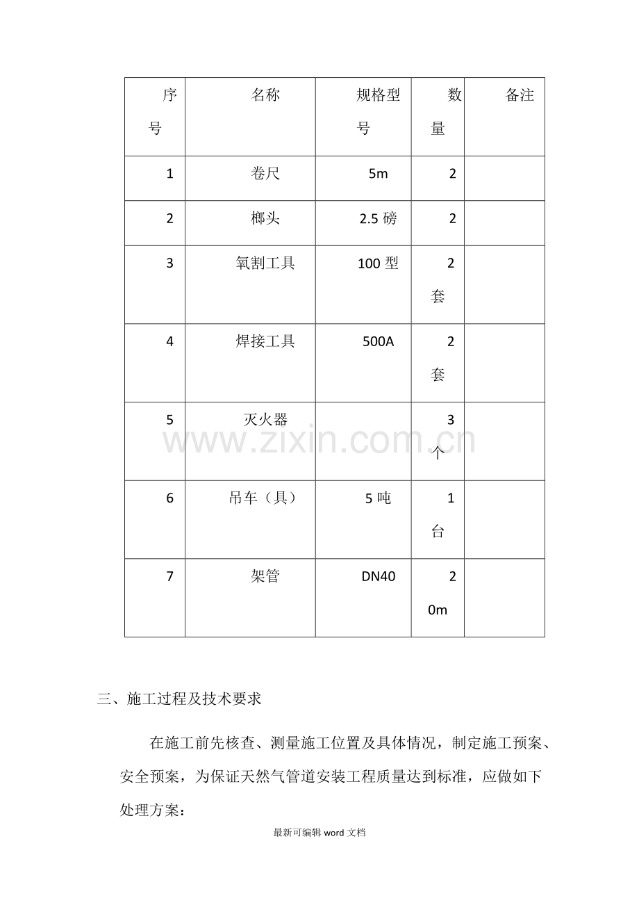 天然气管道碰头安装专项施工方案.doc_第2页