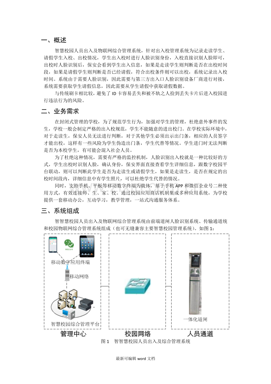 校园道闸人脸识别综合管理系统(校园).doc_第2页