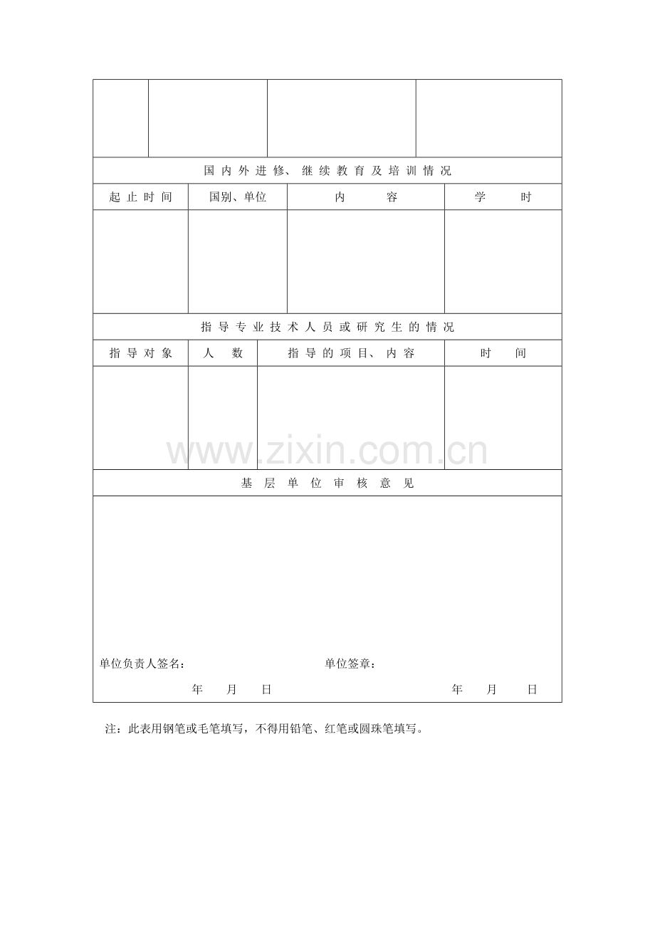 广东省专业技术人员年度考核登记表.doc_第3页