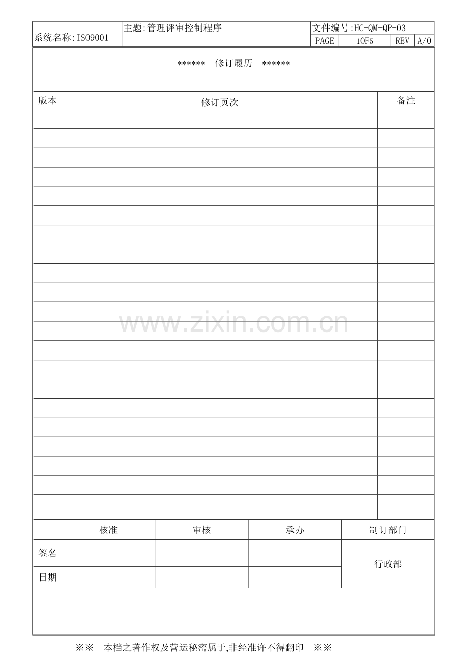 管理评审控制程序.doc_第1页