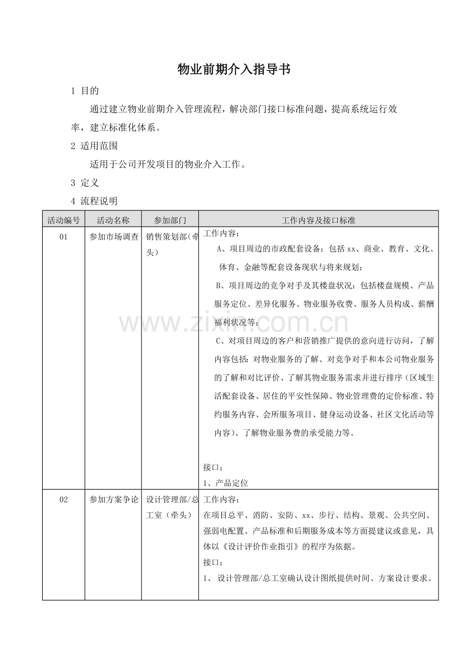 房地产公司-物业前期介入指导书.doc_第1页