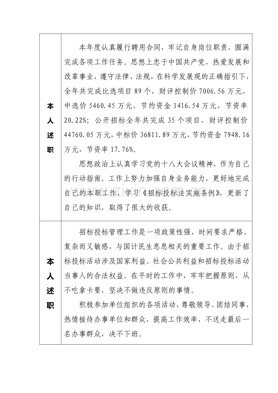 四川省事业单位工作人员年度考核登记表..doc_第2页