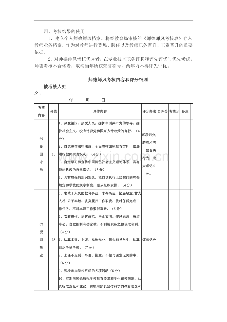 第八小学师德师风考核方案.doc_第2页